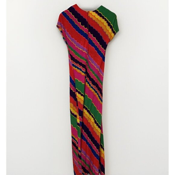 Vtg Kahala Womens Knit Dress Hawaiian Maxi Floral Psychedelic Tropical 60s-70s - Picture 4 of 10